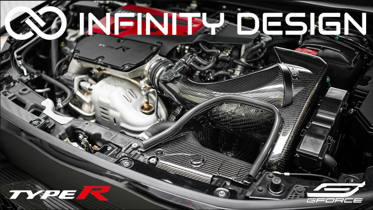 Infinity Design carbon fiber intake for Honda Civic Type R FL5 performance engine bay