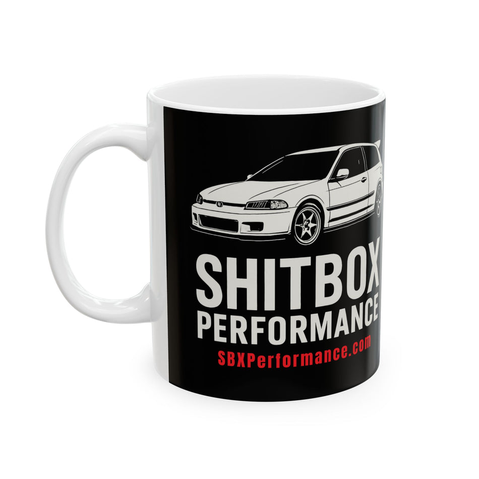 SHITBOX Performance Ceramic Mug — Car Enthusiast Coffee Cup (11oz/15oz)
