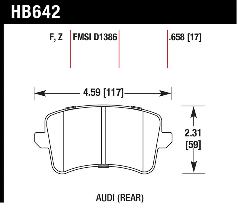 Hawk 09-10 Audi A4/A4 Quattro/A5 Quattro/Q5/S5 / 10 S4 HPS Street Rear Brake Pads