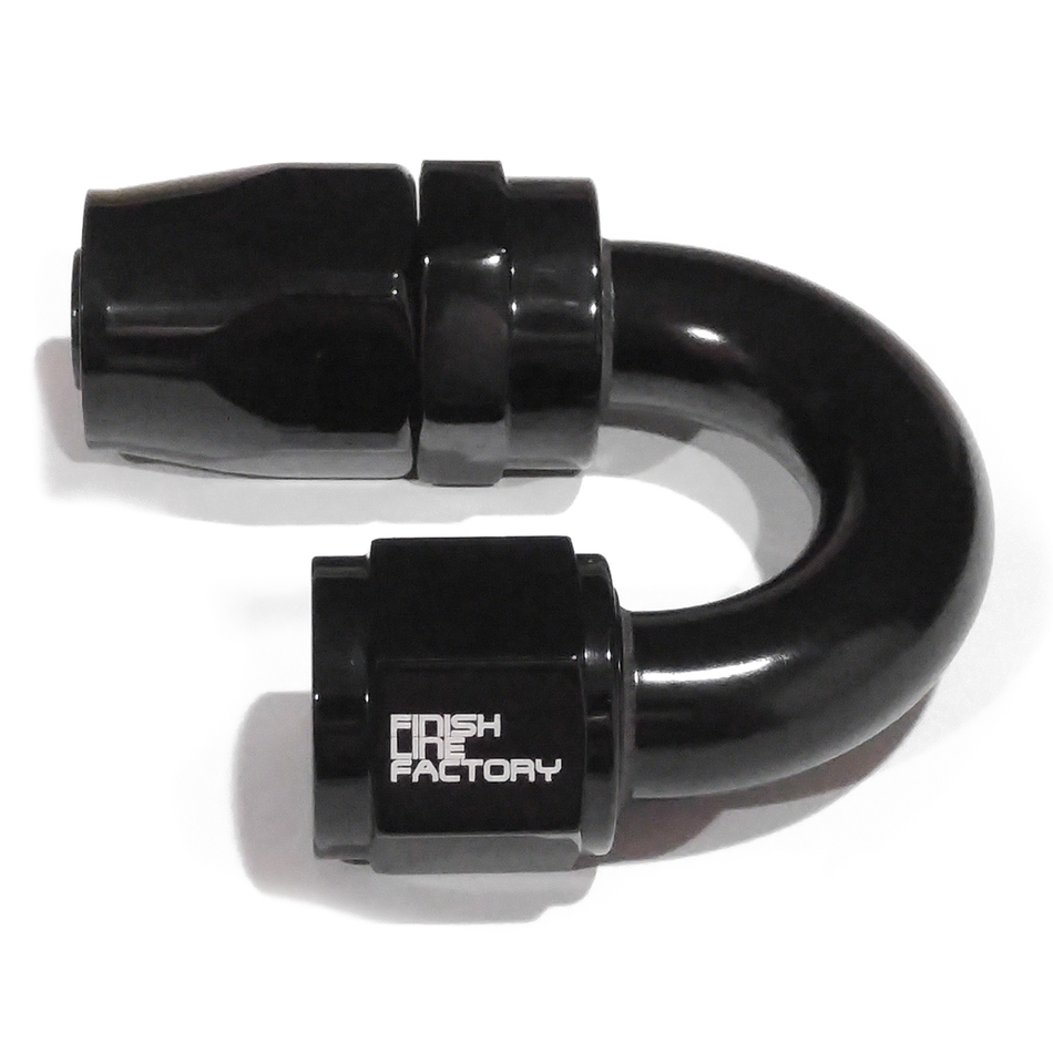 FLF Swivel Hose End (Braided Rubber) - 180 Degree