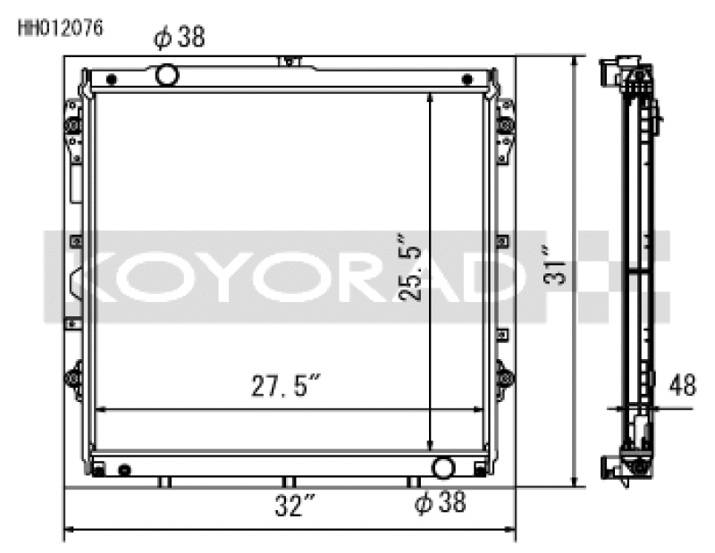 Koyo Toyota 10-13 Tundra 4.6L/07-13 Tundra 5.7L V8 (AT) Racing Radiator (Requires SK-C13)