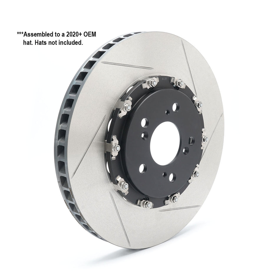 Paragon Replacement Rotor Rings (Front) – OEM 2‑Piece Hats (Pair) | 20+ FK8 / FL5 / DE5