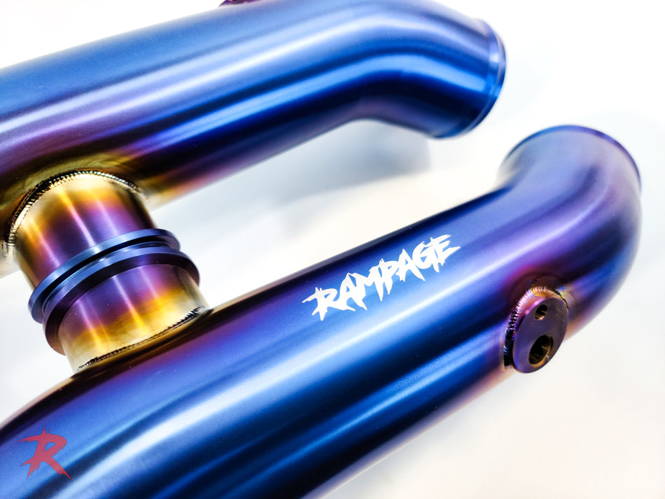 Rampage 3" Titanium Upper Charge Piping - R35 GT-R