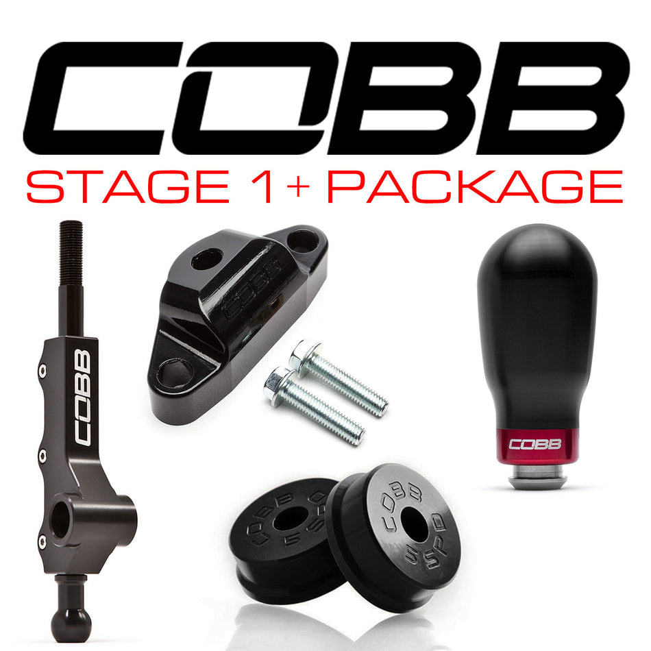 Cobb 02-07 Subaru WRX 5MT w/Factory Short Shift Stg 1+ Drivetrain Pkg (Tall Weighted Knob) - Blk