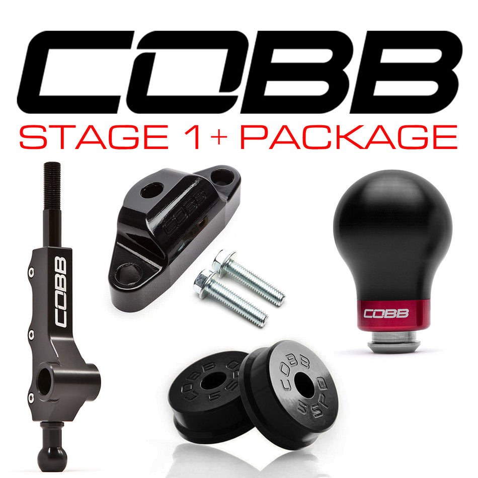 Cobb 02-07 Subaru WRX 5MT w/Factory Short Shift Stg 1+ Drivetrain Pkg (Weighted Knob) - Blk