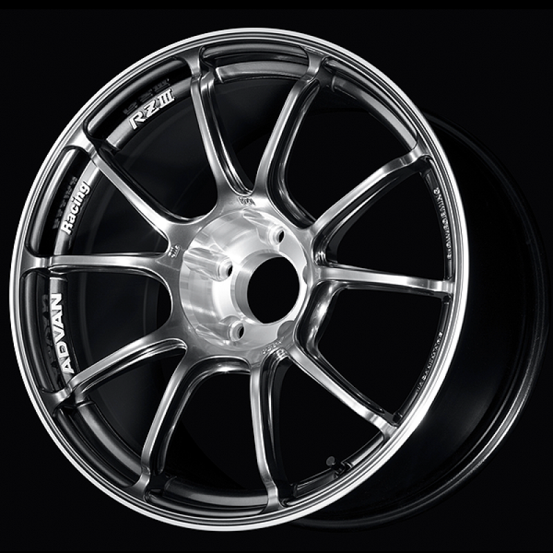 Advan RZIII 18x8.0 / +44 Offset / 5x114.3 BC / 73mm Bore / Hyper Platinum Black & Diamond Cut