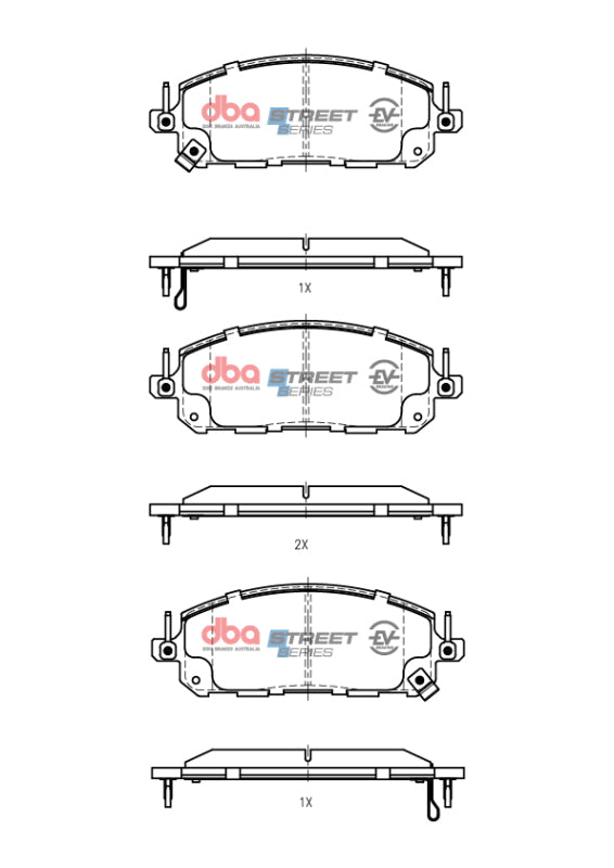 DBA 22-24 Nissan Pathfinder Exc Hybrid Street Ceramic Front Brake Pads