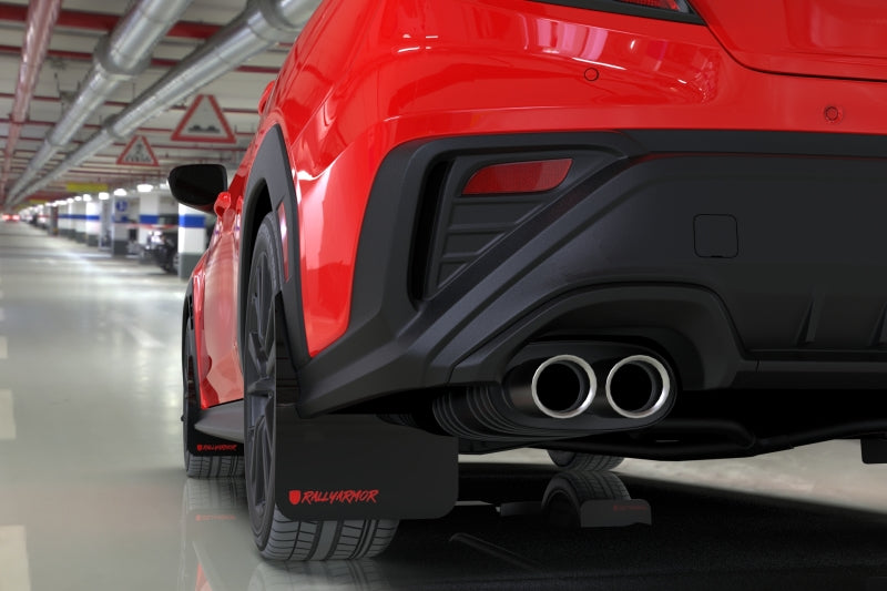 Rally Armor 22-25 Subaru WRX Black UR Mud Flap Altered Font Red Logo
