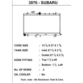 CSF 2002-2007 WRX STi Full-Size 'Competition Race Spec' Radiator
