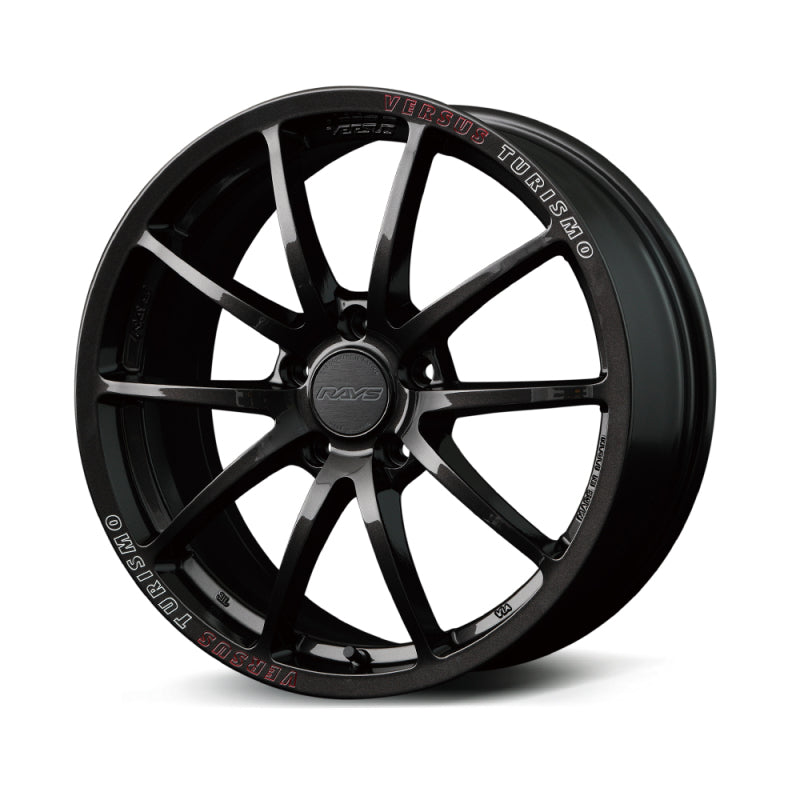 Versus VT125S 18X9.5 +45 5x120 Super Dark Gunmetal/MC/RAP (Red Clear)