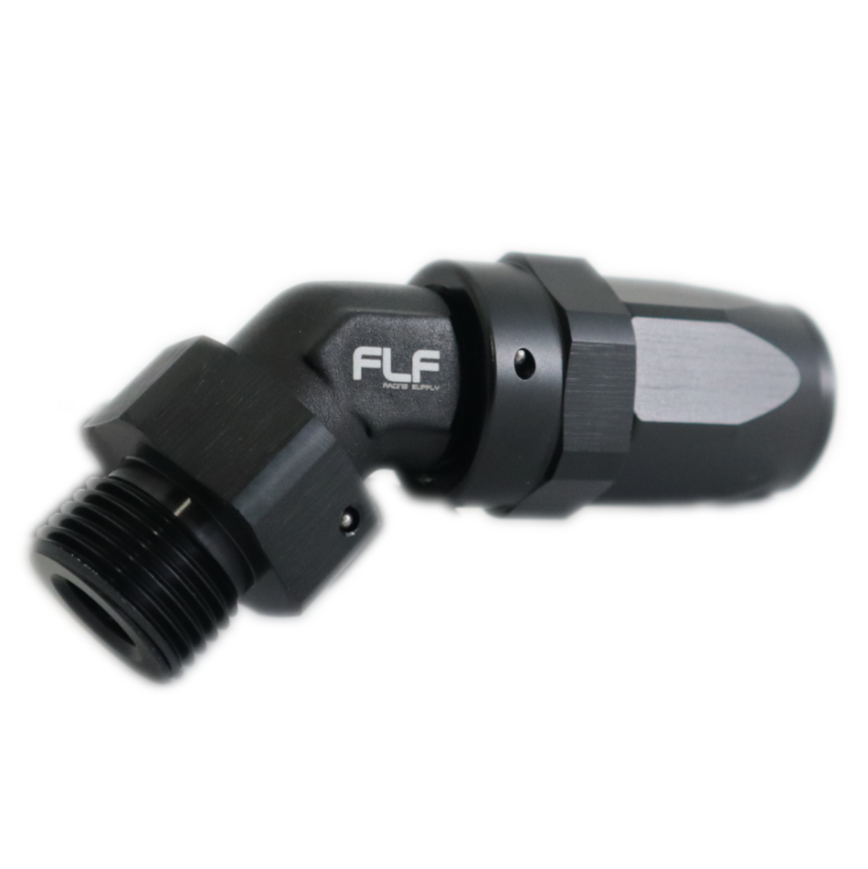 FLF Swivel Hose End (Braided Rubber) - 90 Degree ORB