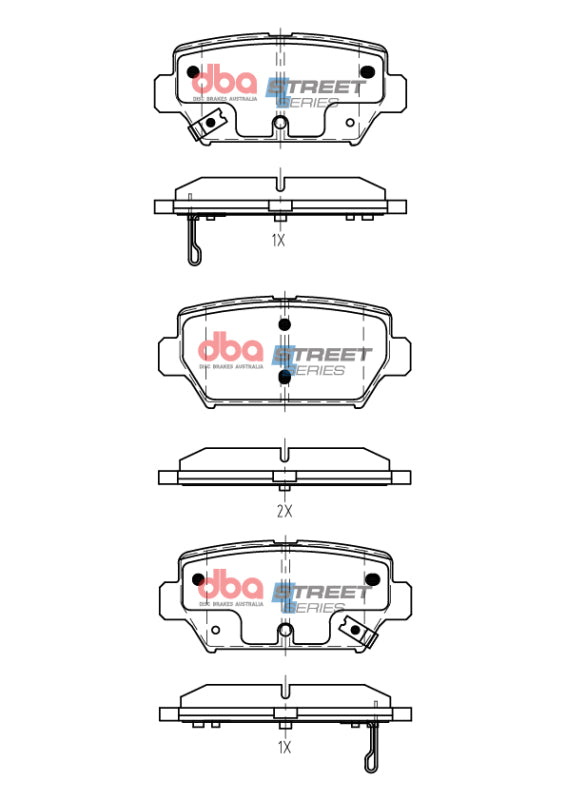 DBA 18-22 Mitsubishi Eclipse Cross (w/Manual Parking Brake) Street Series Rear Brake Pads