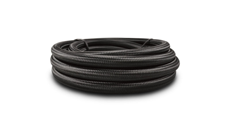 Vibrant -12AN x 20 ft. Nylon Braided Flex Hose with PTFE Liner - Black