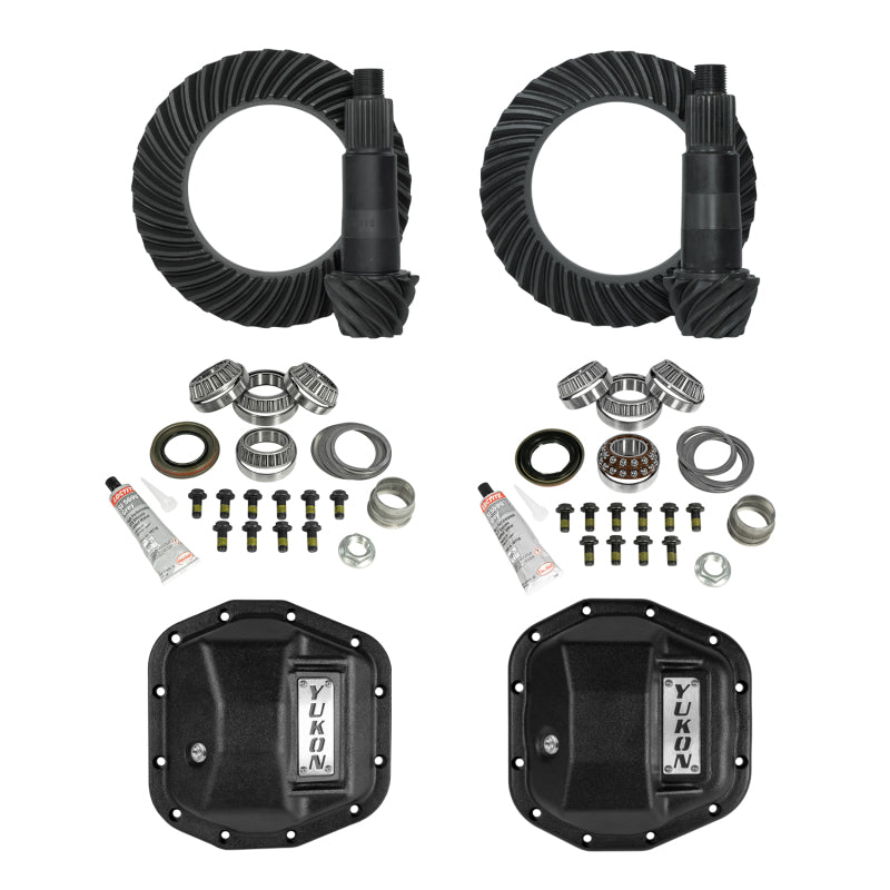 Yukon Gear Stage 2 Jeep JL/JT Re-Gear Kit w/Covers & D44 Front & Rear in a 5.13 Ratio