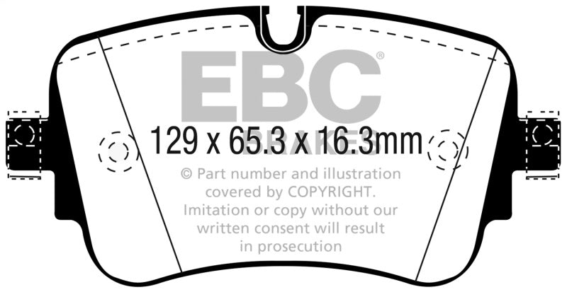 EBC 2019+ Audi A6 Quattro 3.0T/Electric Redstuff Rear Brake Pads