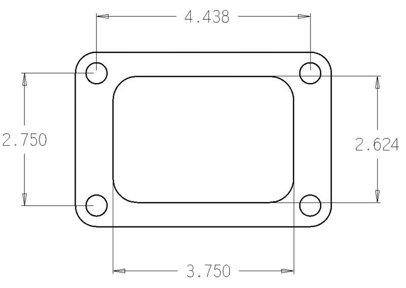 Cometic Garrett T6 .010in Rubber Coated Stainless Turbo Inlet Flange Gasket