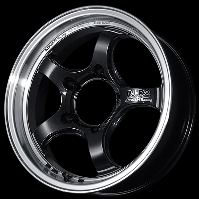 Advan RG-D2 16x5.5 / +42 Offset / 4-100 / 63mm Bore / Machining & Black Gunmetallic