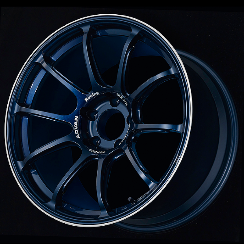 Advan RZ-F2 18x7.5 / +48 Offset / 5-114.3 / 73mm Bore / Racing Titanium Blue & Ring