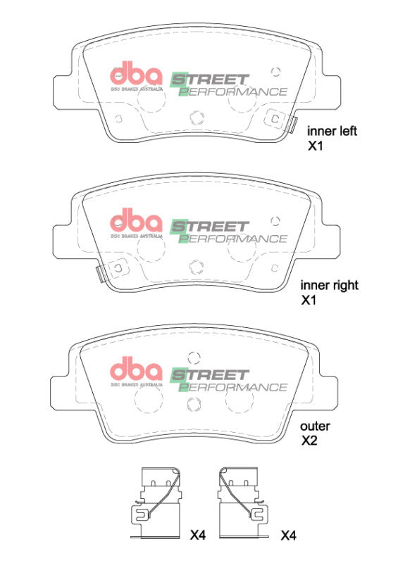 DBA 21-22 Genesis G80 SP Performance Rear Brake Pads