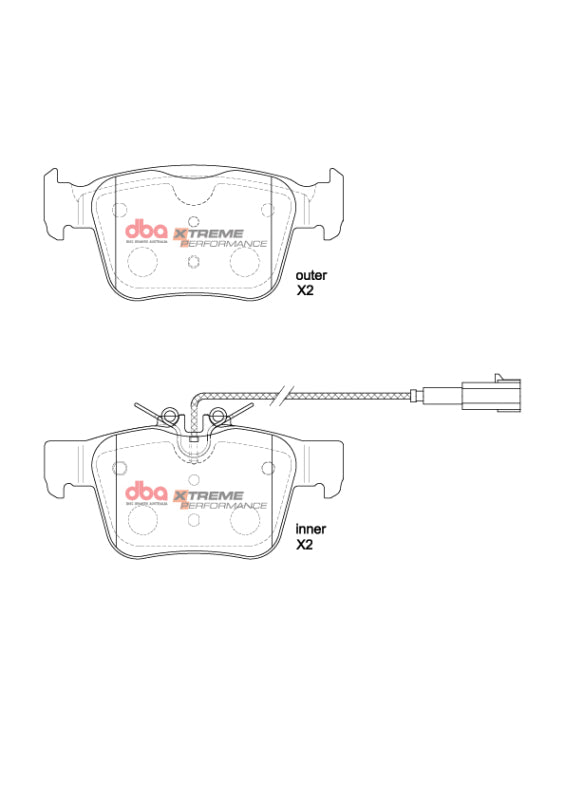 DBA 17-19 Alfa Romeo Giulia (Excl Quadrifoglio) XP Performance Rear Brake Pads
