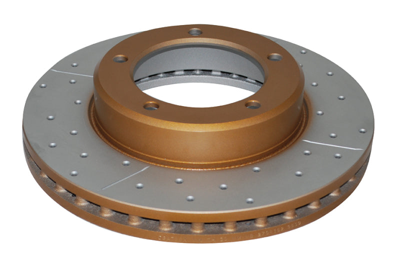 DBA 98-05 Lexus LX470 / 98+ Toyota LandRunner 100 Series Front Drilled & Slotted Street Series Rotor
