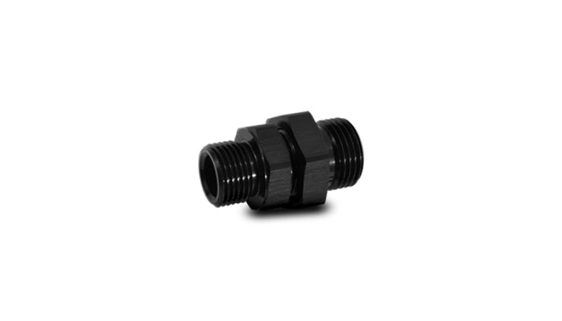 Vibrant -12AN ORB Male to Male Union Adapter - Anodized Black