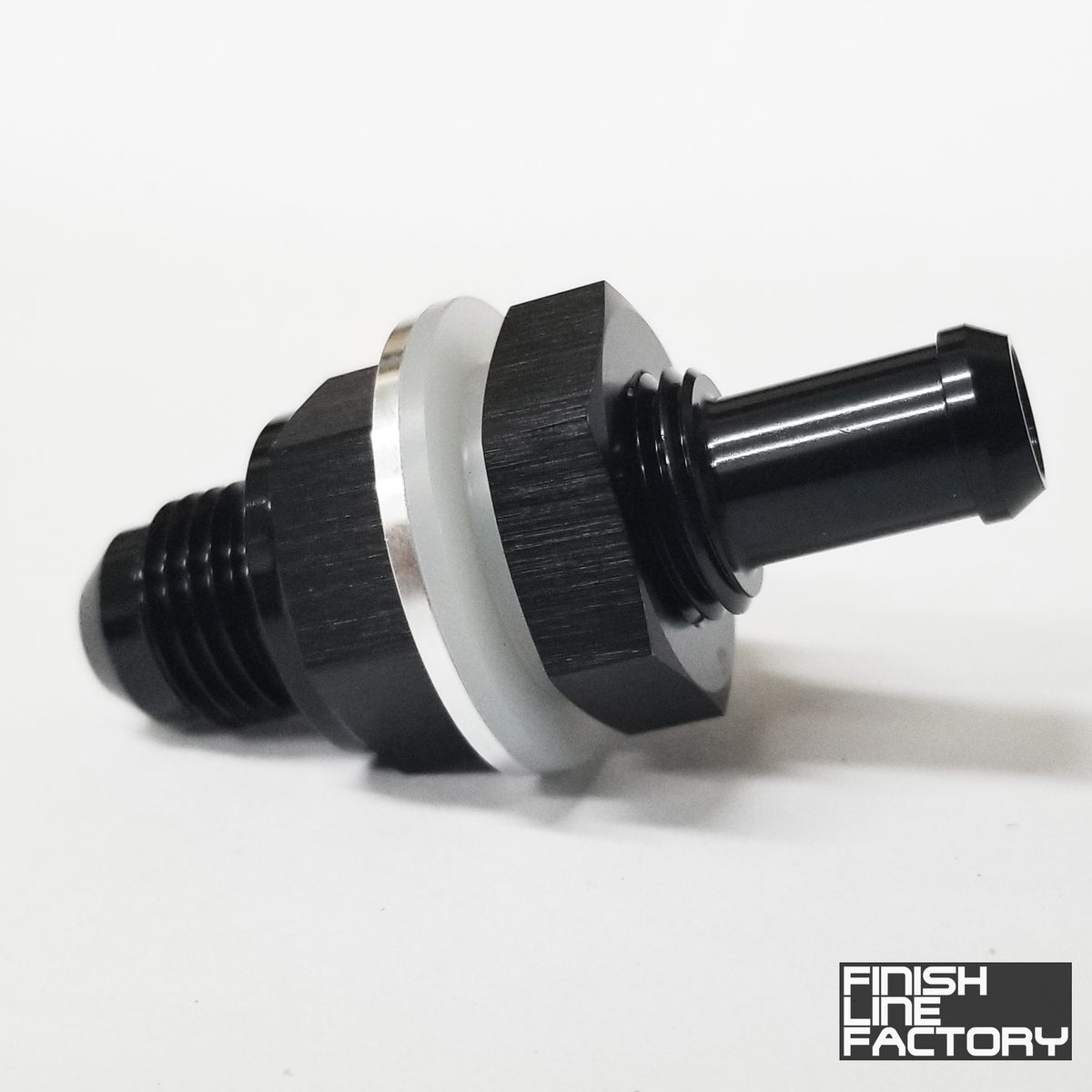 FLF AN to Barb Fuel Cell Bulkhead (90 Degree)