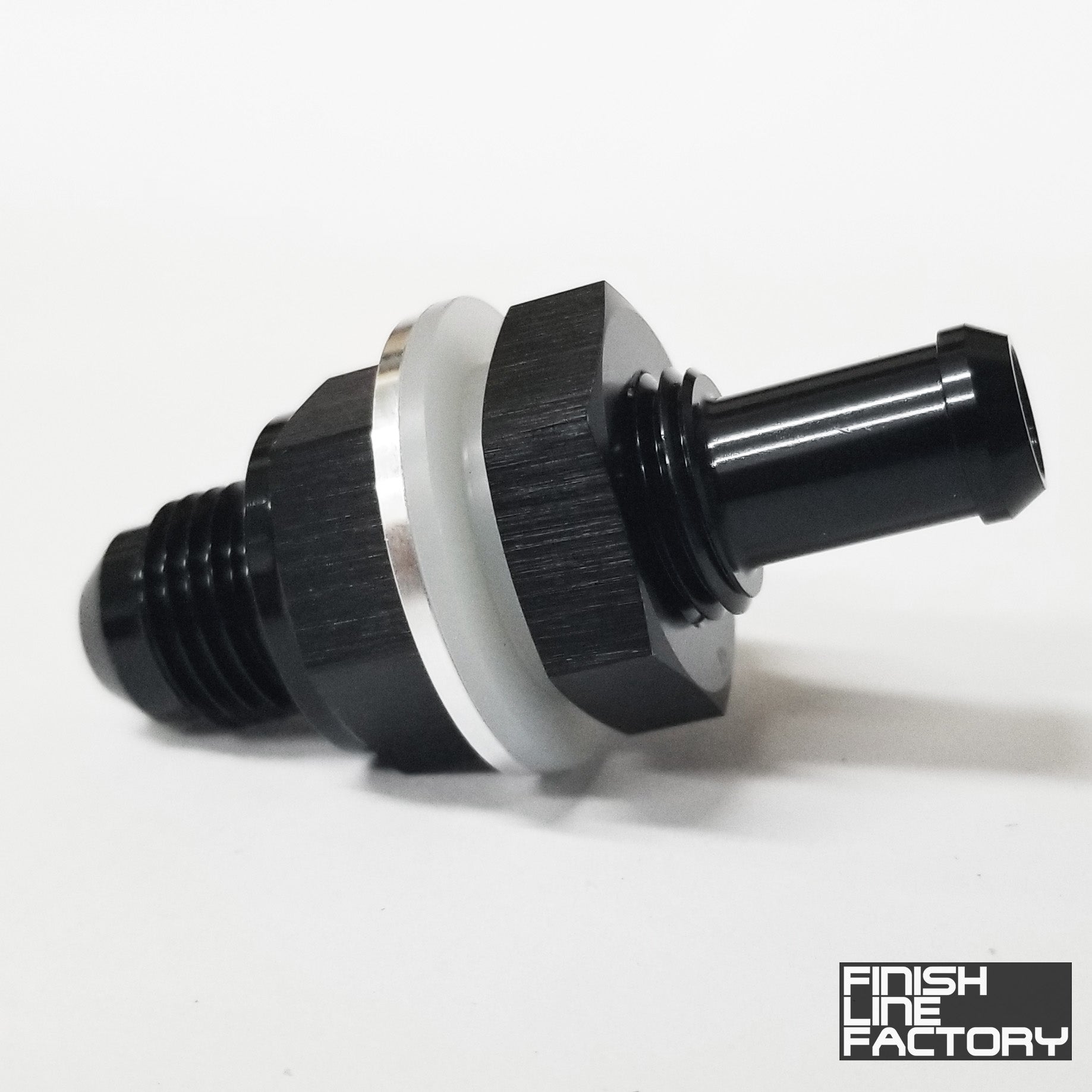 FLF AN to Barb Fuel Cell Bulkhead (90 Degree)