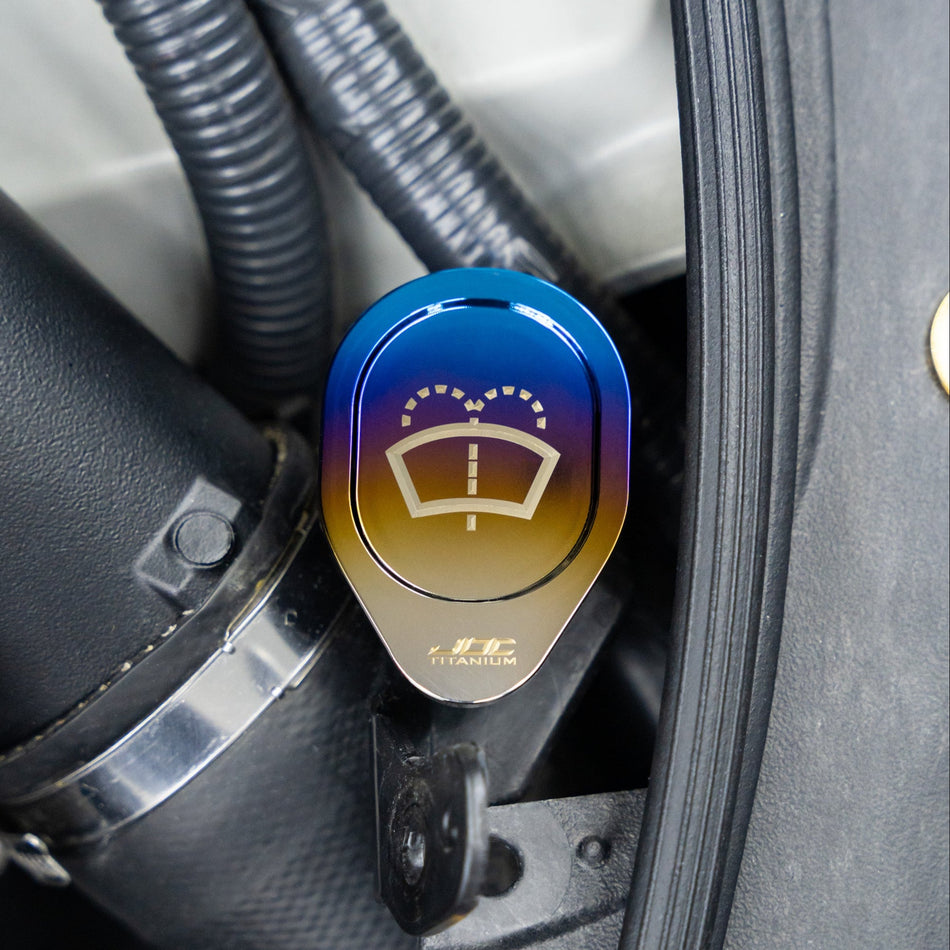 JDC Titanium Washer Fluid Cap | Nissan R35 GT-R, 370Z & Infiniti Models