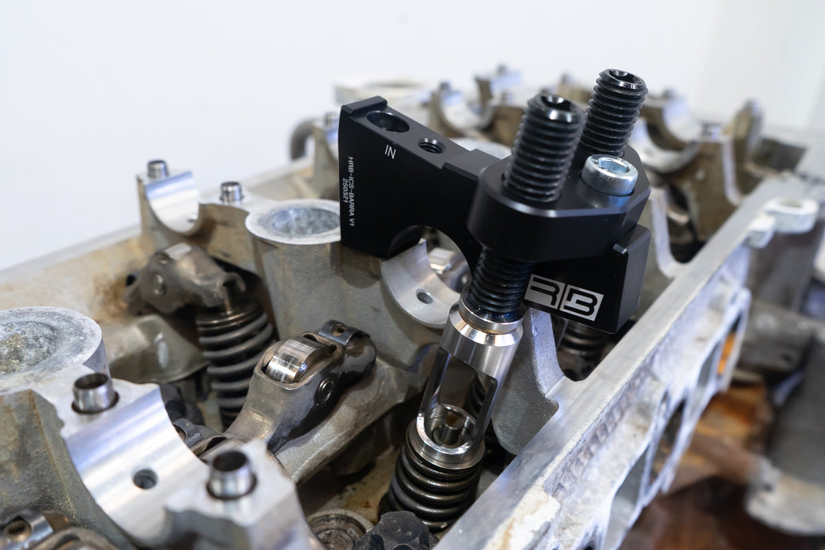 HRB Ford Barra In car valve spring tool - on cylinder head