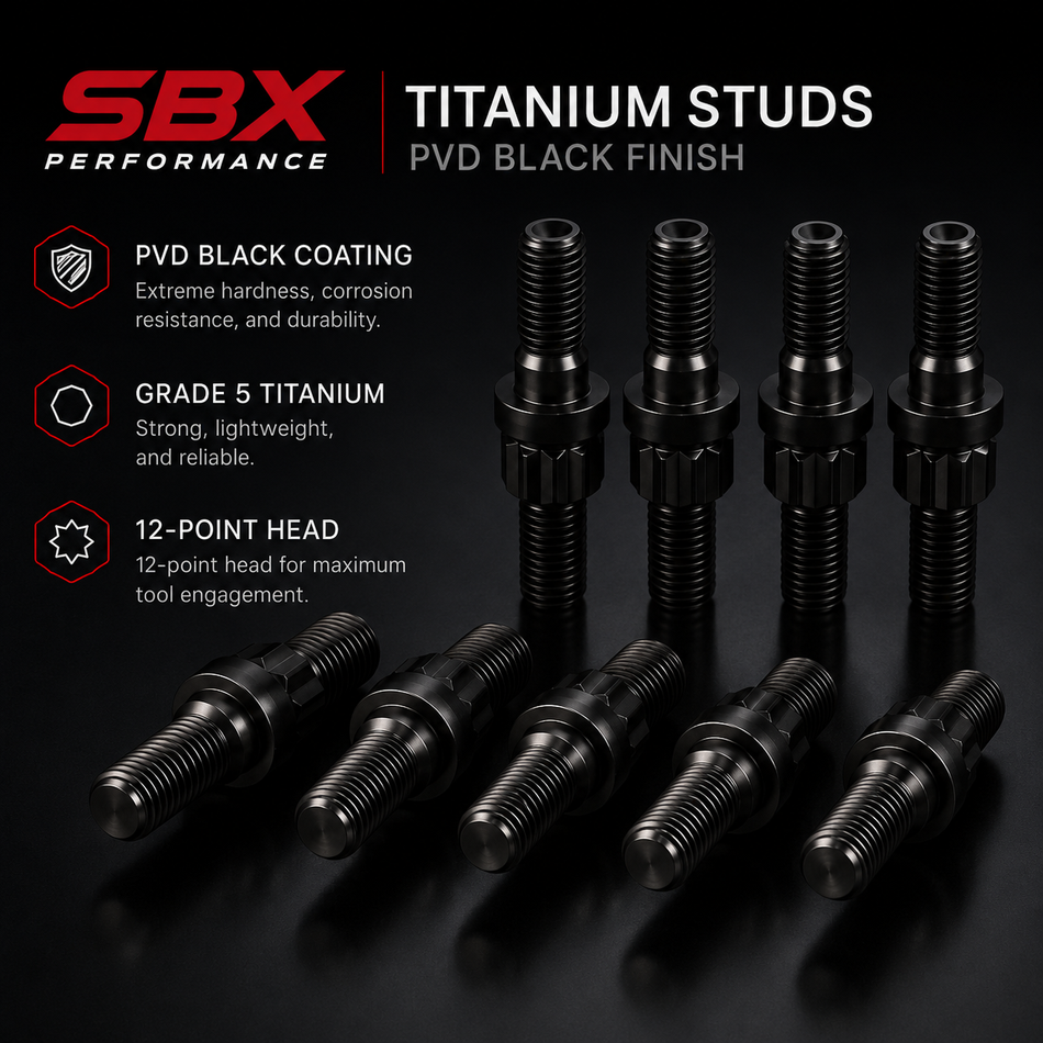 SBX Signature Black Grade 5 Titanium Stud Kit - FK8 / FL5 / DE5