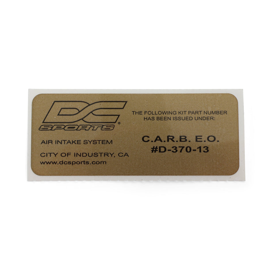 DC Sports CARB Sticker D-370-13 (For Intakes)