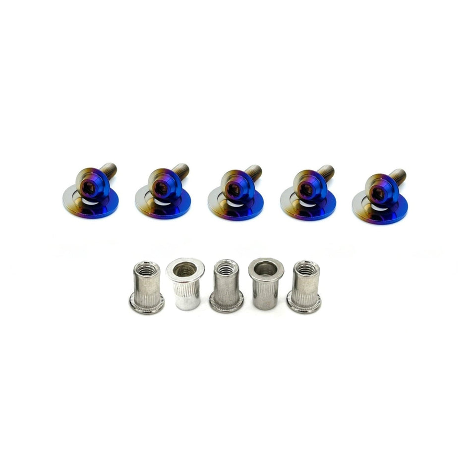JDC Titanium Radiator Shroud Plastic Clip Replacement Kit | Mitsubishi Evo X