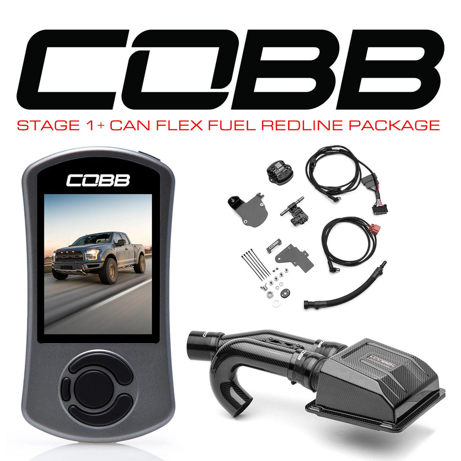 Cobb 17-20 Ford F-150 Ecoboost Raptor w/TCM Stage 1+ CAN Flex Fuel Redline CF Power Package