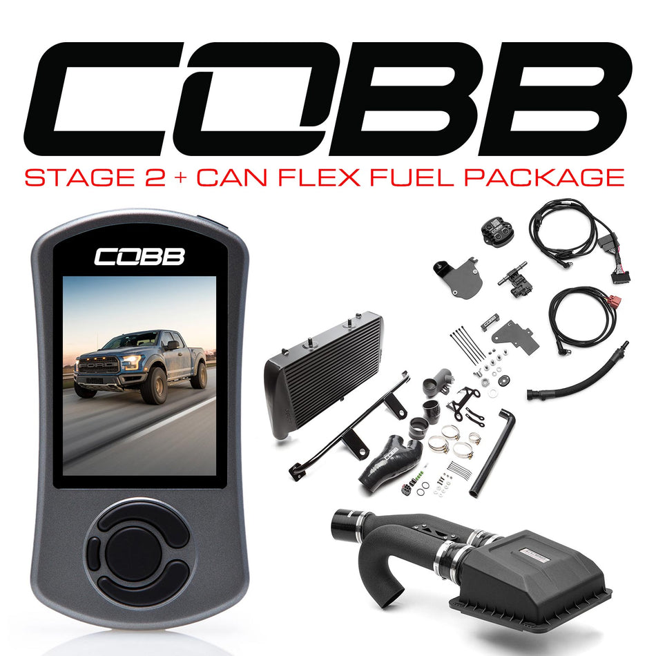 Cobb 17-20 Ford F-150 Ecoboost Raptor w/TCM Stage 2+ CAN Flex Fuel Power Pkg - Black