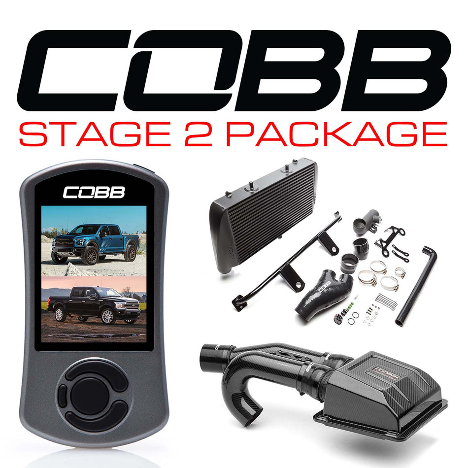 Cobb 17-20 Ford F-150 Raptor Stage 2 Redline Carbon Fiber Power Package w/TCM - Black