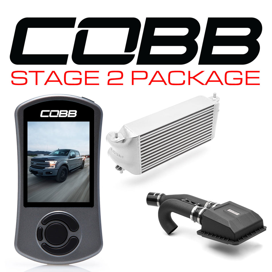 Cobb 17-19 Ford F-150 Ecoboost 3.5L w/TCM Stage 2 Power Package - Silver (Factory Loc. I/C)