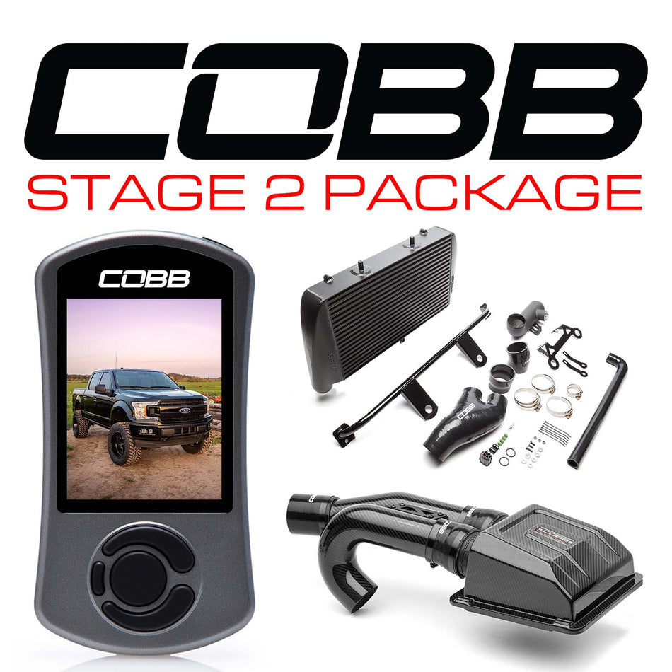 Cobb 2020 Ford F-150 EcoBoost 3.5L Stage 2 Redline Carbon Fiber Power Package - Black