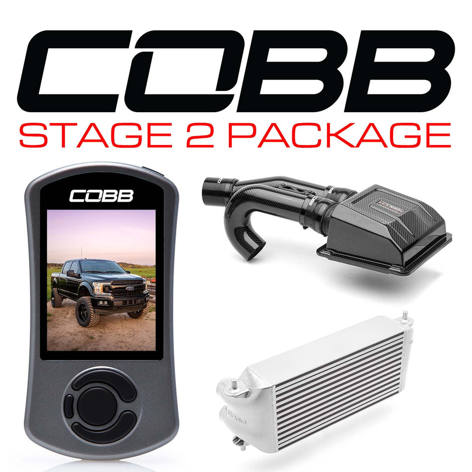 Cobb 2020 Ford F-150 Ecoboost 3.5L Stage 2 Redline CF Power Package - Silver (Factory Loc. I/C)