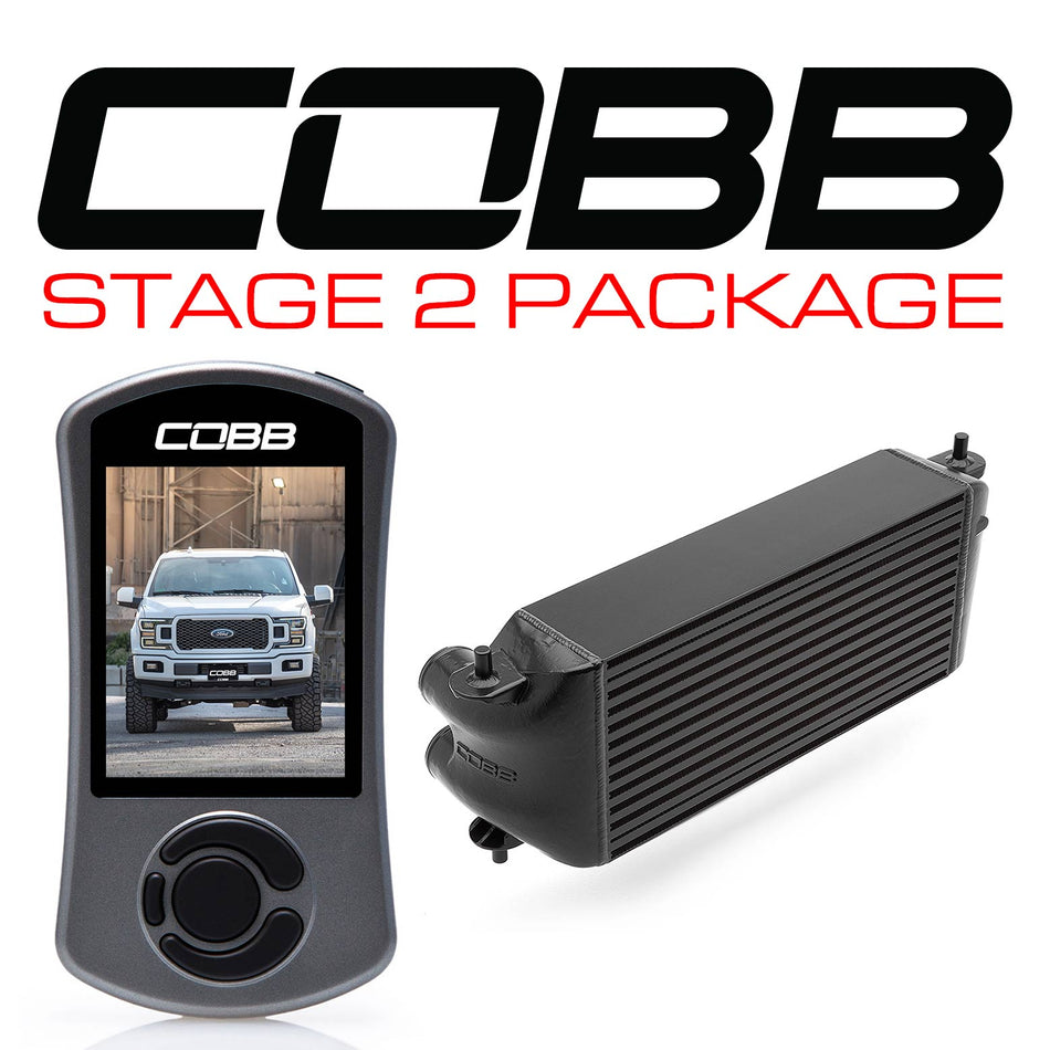 Cobb 18-20 Ford F-150 2.7L Stage 2 Power Package - Black (Factory Loc. Intercooler / No Intake)
