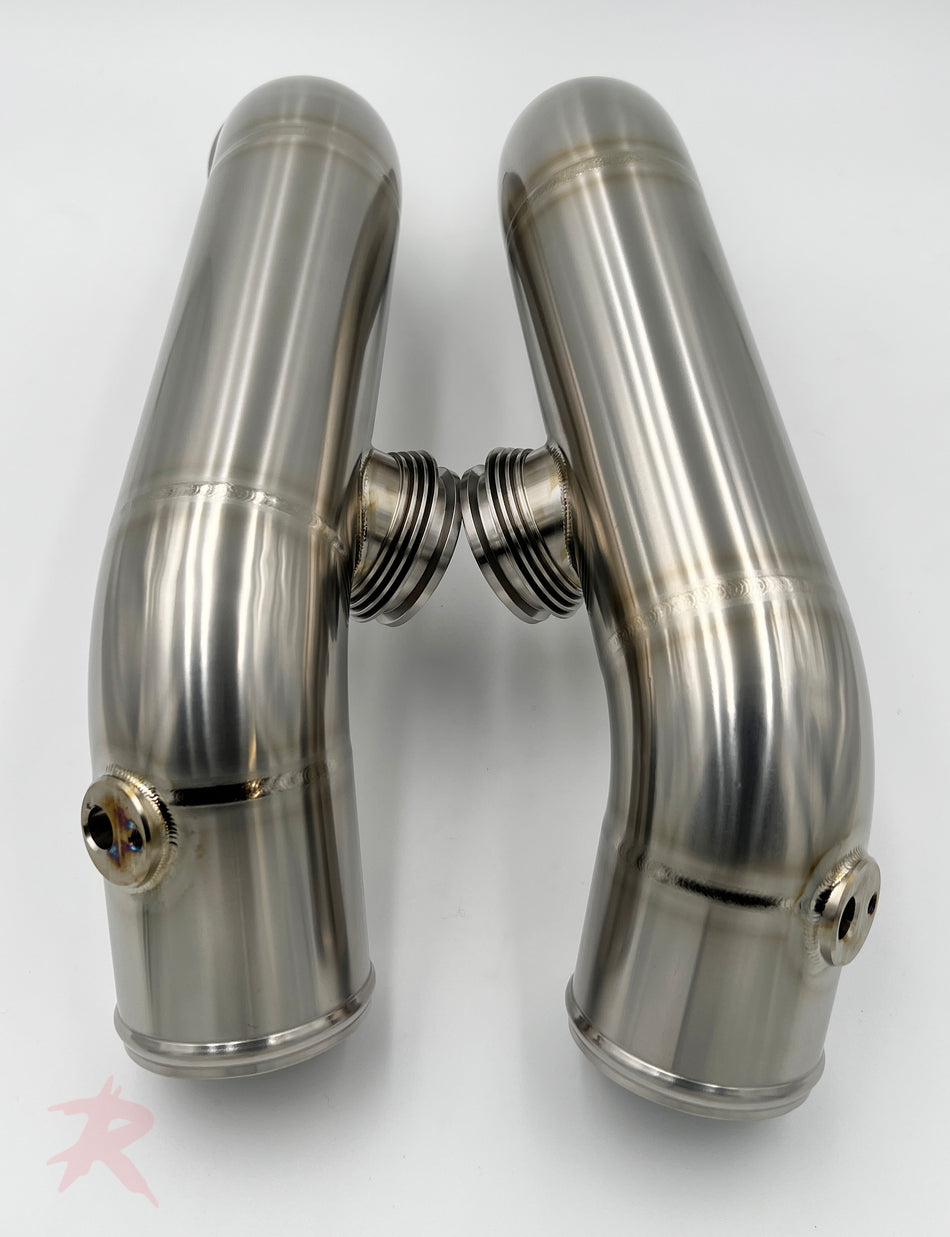 RFD Aluminum Race Piping with BIG Intake Titanium Upper Charge Pipes - Raw