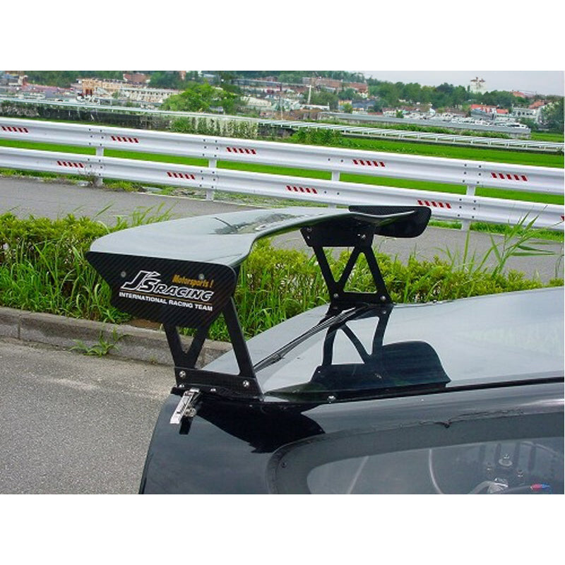 J's Racing 3D GT Wing (Type 1 / Wet Carbon / 1500mm) - Honda CRX EF7 / EF8 Hatchback 88-91