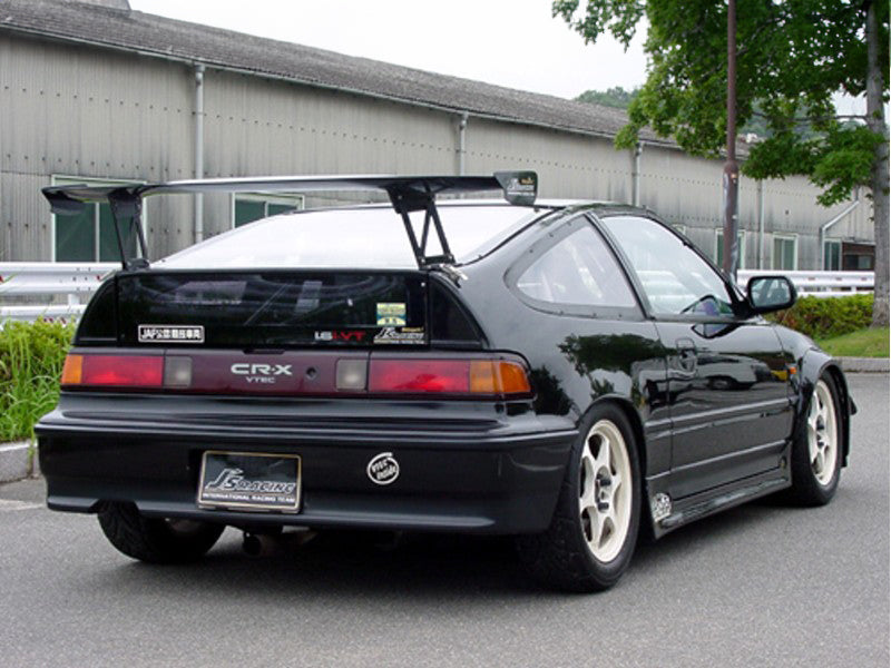 J's Racing 3D GT Wing (Type 1 / Wet Carbon / 1500mm) - Honda CRX EF7 / EF8 Hatchback 88-91