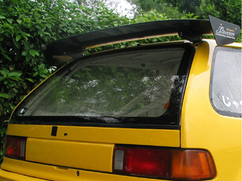 J's Racing 3D GT Wing (Type 1 / Wet Carbon / 1350mm) - Honda Civic EF Hatchback 88-91