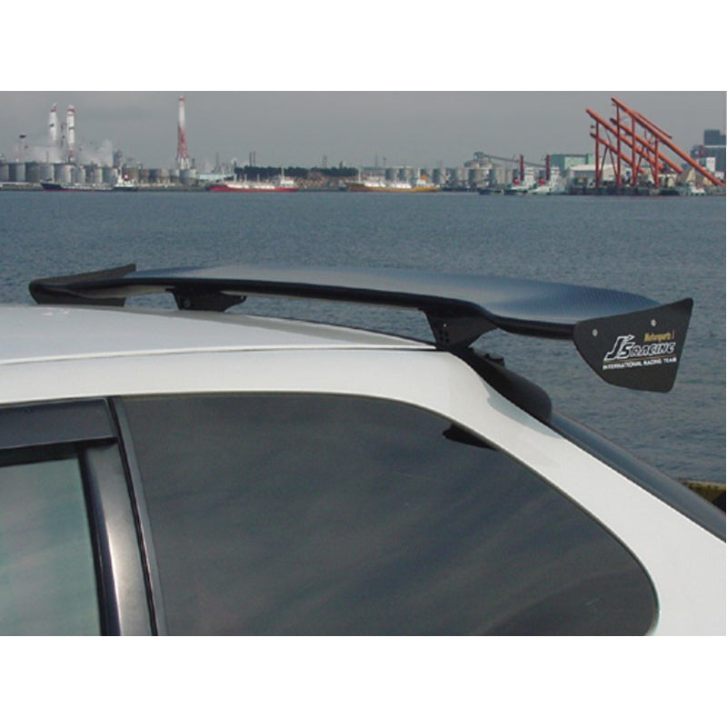 J's Racing 3D GT Wing (Type 1 / Wet Carbon / 1350mm) - Honda Civic EK9 Hatchback 96-00
