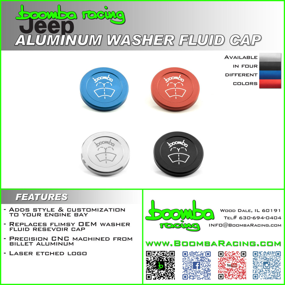 Jeep Billet Washer Fluid Cap