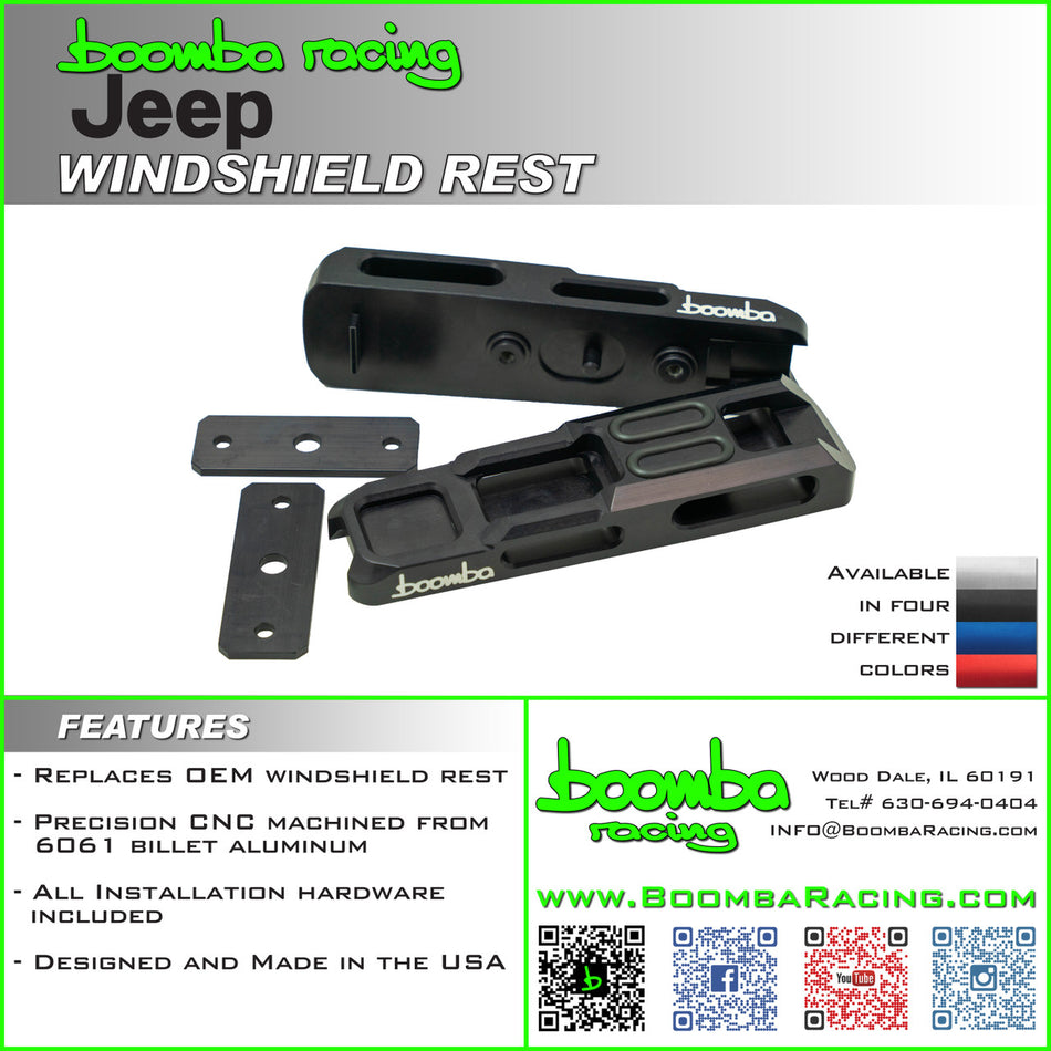 Jeep Billet Windshield Rest