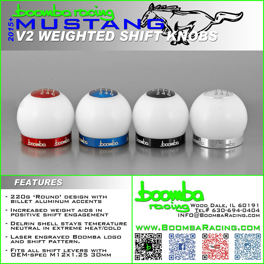 Mustang S550 Shift Knob White