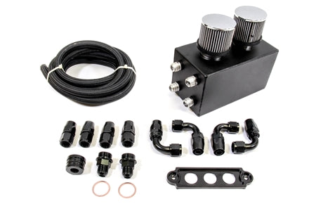 PLM Power Driven Universal Oil Catch Can Kit Breather Tank