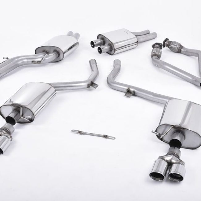 Milltek Resonated Catback Exhaust System w/ EC Approval for B8 Audi S4 &amp; S5 Sportback